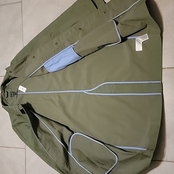 GAP Womens's Mac Trench Coat. Unlined. Military Green. NWT. Large Tall - Picture 5 of 9